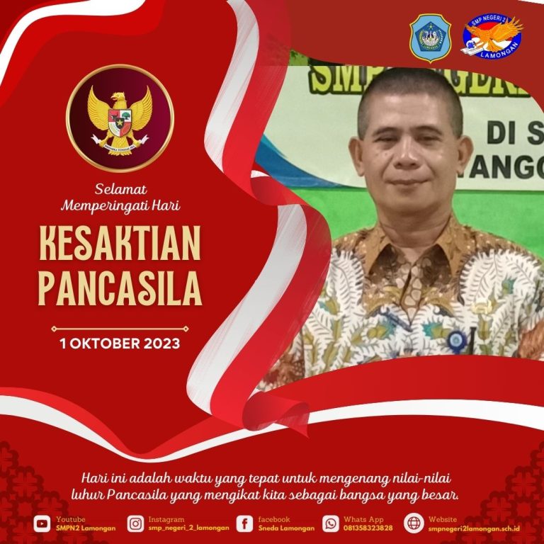Selamat Memperingati Hari Kesaktian Pancasila 1 Oktober 2023
"Hari ini adalah waktu yang tepat untuk mengenang nilai-nilai luhur Pancasila yang mengikat kita sebagai bangsa yang besar."