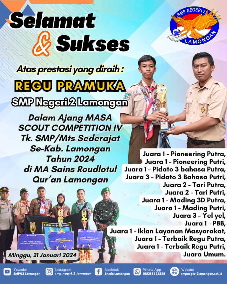 Konten Ucapan Selamat - Juara Lomba Pramuka