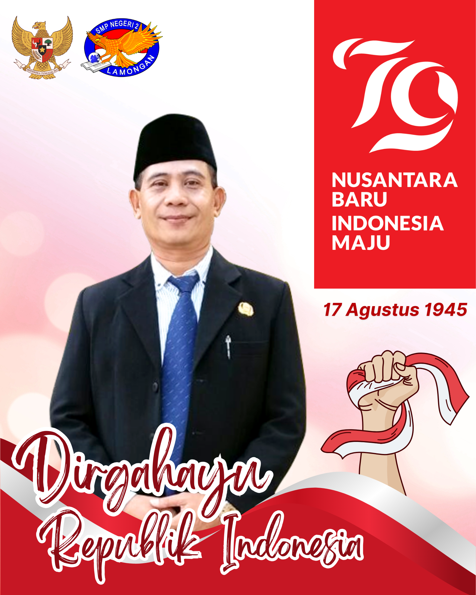 Selamat Hari HUT Ke-79 Republik Indonesia "Nusantara Baru, Indonesia Maju"